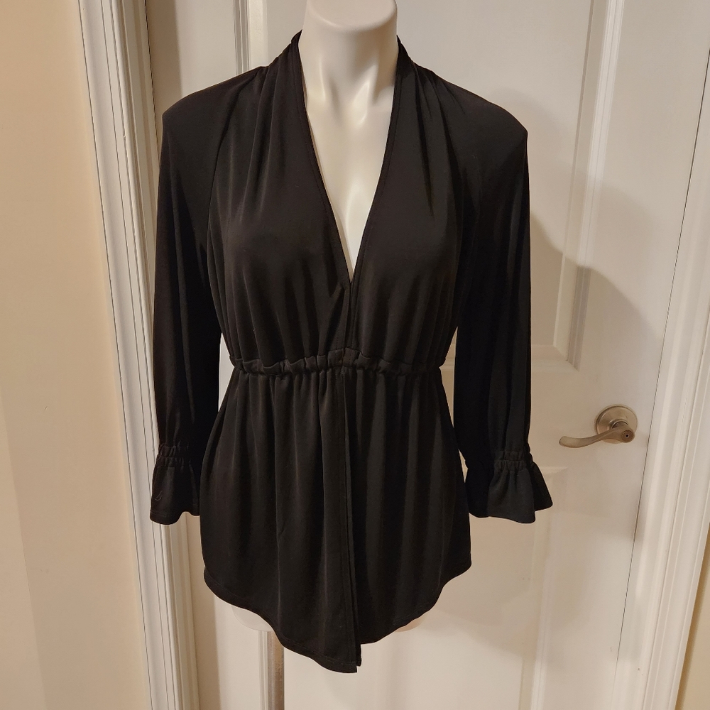 5 a 7 cinq a sept black blouse XS